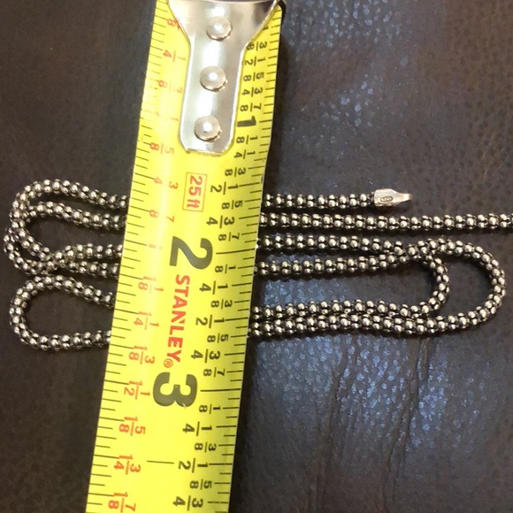 SAMUEL B Oxidized Silver Necklace Popcorn Chain 24 inches 3mm - Picture 15 of 15